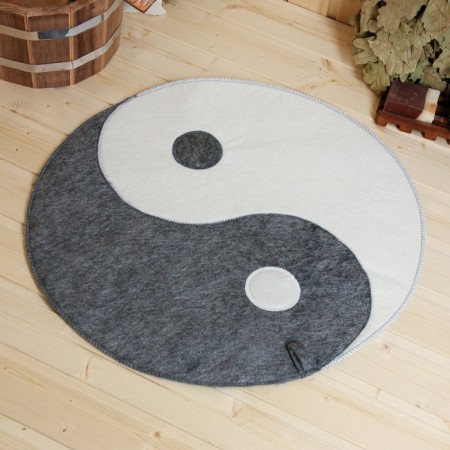 Bath and sauna rug "yin-yang", round, diameter 56 cm