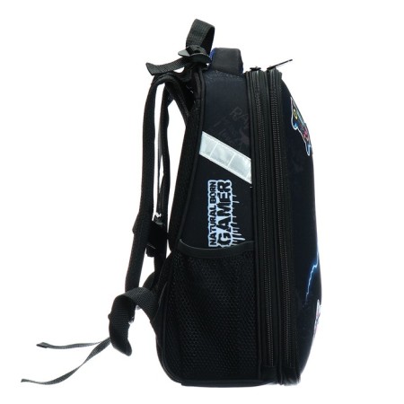 School backpack 38 x 30 x 16 cm, ergonomic back, Stavia "Gamer", black-3
