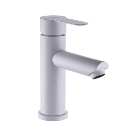 Fashun A51101-8 sink mixer, single-leaf, spill 110 mm, stainless steel, white