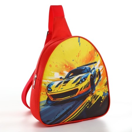 Baby backpack for a boy over the shoulder "Racing Machine", 23x20.5 cm-1