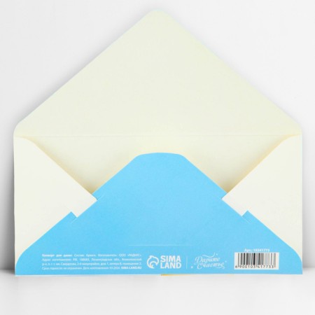 Money envelope “Happy baby”, mouse, embossing, 16.5 x 8 cm-2