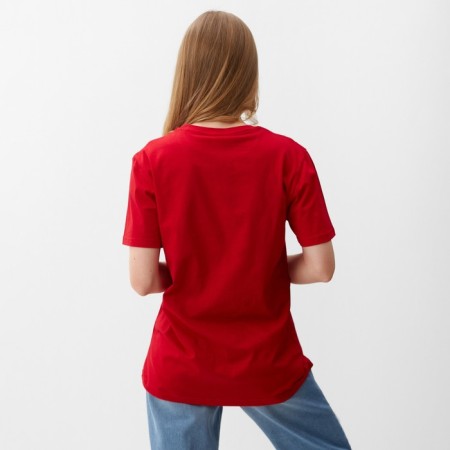 T -shirt female, red color, size 48-3