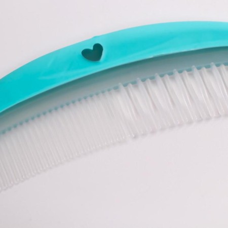 Set for hair care "Bear Prince", comb and brush, turquoise color-3