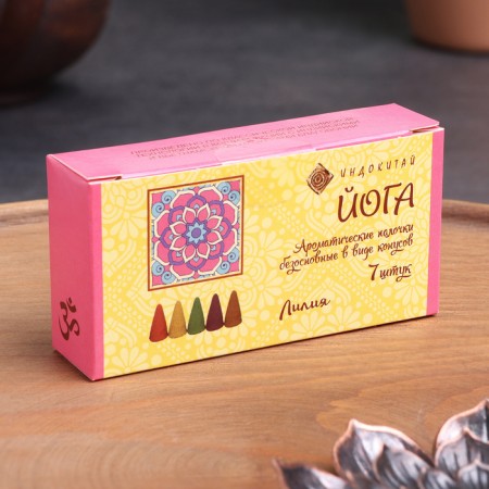 Incense conical "lily", 7 cones in packaging-1