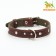 Combined dimensionless collar, leather/tarpaulin, 60x3 cm, Osh 30-57 cm, brown/green