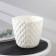 Pot for flowers with a pallet "Wave", 2.5 l, d = 17.5 cm, snow -white color