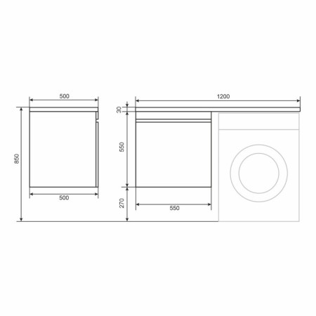 Tumbling for the washing machine Uperwood Magenta, 60 cm, suspended, white, drawer-4