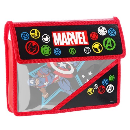 Plastic folder for notebooks A5, Velcro, Avengers-4