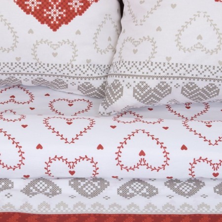 Bed linen "Ethel" duet Heart 143*215 cm - 2 pcs, 220*240 cm, 70*70 cm -2 pcs, 100% HL-3