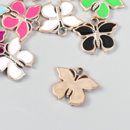 Decor for creativity plastic for metal "Butterfly" gold mix 2.2x0.3x2.6 cm-2
