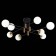 Ceiling Ceiling ST LUCE. SL1203.402.08. Limano. 8x40 watts, E27, 118.5x118.5x3.7 cm, bronze color, black