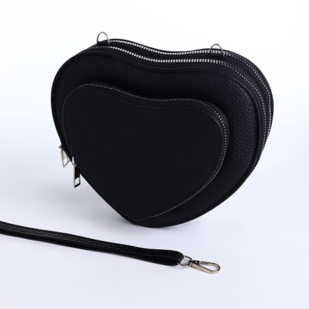 Bag Women's Cross-Bodi with a zipper, black color-7