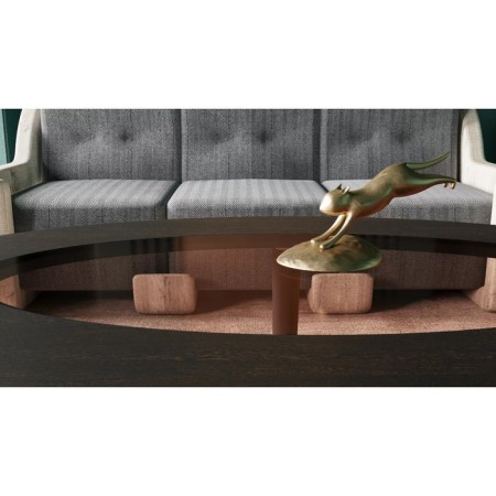 Journal table "El", with glass SZH-01, 900 × 600 × 480 mm, color of wenge-2