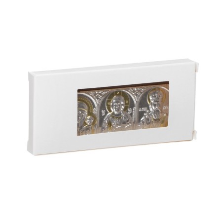 Icon in the car for silver, tripty, plastic, metal, 8 x 3.5 cm-3
