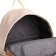 Youth backpack of artificial leather with lightning, 4 pockets, beige color