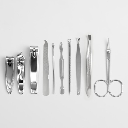 Manicure set "Soft", 10 items, in case, color mix-1