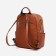 Women's backpack of artificial leather with a zipper, 4 pockets, bag, brown color