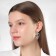 Earrings "Geometry" Antique rectangles, color silver, D = 4