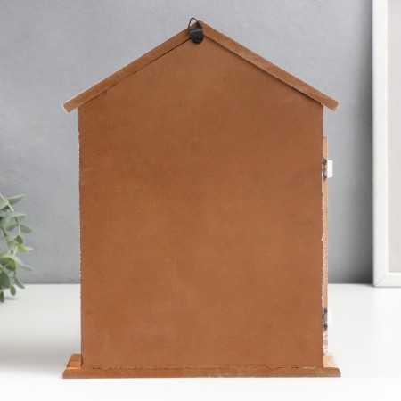 Klyuchnitsa tree 6 hooks "House with heart shutters" 29.5x22.5x6 cm-3