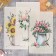 Set of towels Ethel "Bouquets" 45x70cm - 3 pcs, reps 167g/m2, cotton
