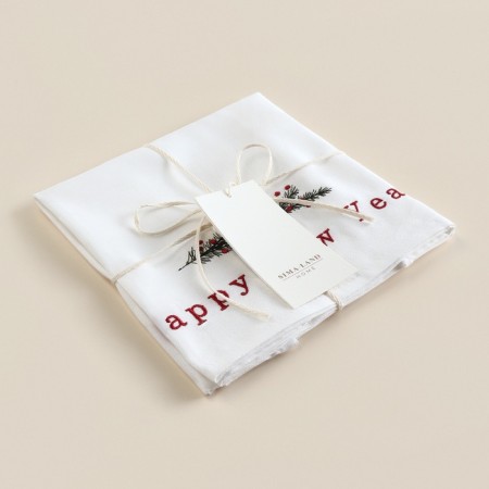 SL Home "Happy New Year" 40x70 cm, linen 100%, 180 g/m2