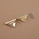 Bag's fastener, 4.5 × 2.9 cm, gold color
