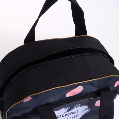 Small Small suitcase 20 "with a bag, a lightning department, with an extension, the color is black-11