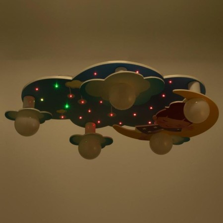 Chandelier 1373/5 E27 40W+ 25XLED backlight 70x40x10 cm Bayerlux-6