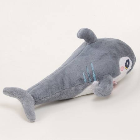 Soft toy "Shark", 80 cm, gray color-3