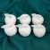 Decoration Christmas tree "apple" (set 6 pcs) 5x5 cm, white