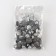 A set of denim buttons, 17 mm, 100 pcs, black/silver color