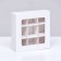 Box for sweets 9 pieces, 8.7 x 8.7 x 2.5 thin separators, white