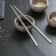 Bacchette sushi sticks, length 21 cm, silver color