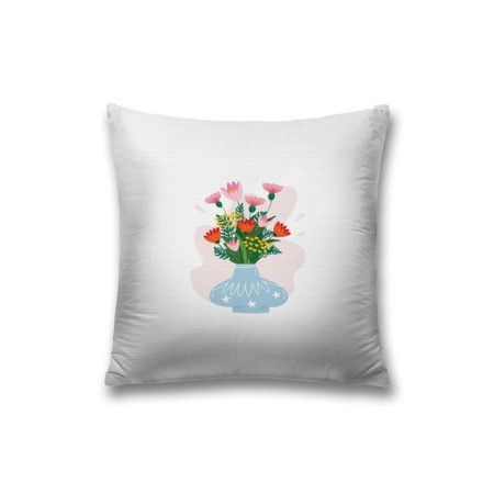 Decorative pillowcase "Flowers in a vase", on a zipper, size 45x45 cm