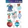 Stickers for glass "Christmas tree decorations", reusable, 20 x 34 cm, new year