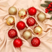 Set of balls Plastic D-6 cm, 12 pcs 