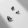 Magnetic Castle "heart" (set 2 pcs.), The color is silver-black