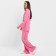 Women's costume (jacket, trousers) minku: green Trend color is bright pink, size 48