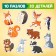 Maxi Puzzles in the metal box "Forest animals", 10 puzzles, 20 parts