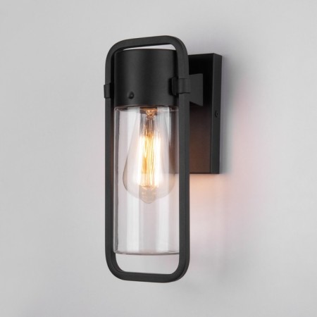 Street wall lamp Elektrostandard, Lab, 126x120x295 mm, E27, black color-1