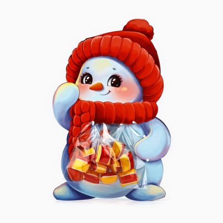 Package for sweets "Snowman", 11 x 6 cm, New Year