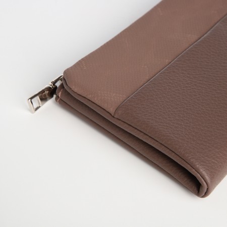Women's wallet on a magnet, brown color-2
