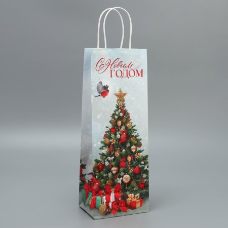 Package for the bottle "Gifts", 13 x 36 x 10 cm, New Year-2