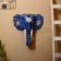 Panel wall "Elephant Head" Albezia 50x15x50 cm
