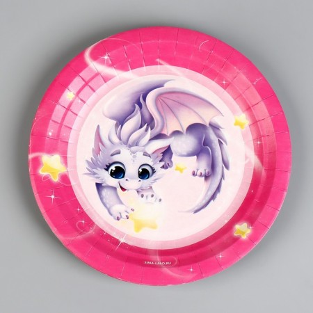 Disposable paper plate "Dragon", 18 cm-1
