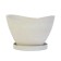 Pot for flowers and plants with a pallet, white stone boat 25x18x15cm, 4l