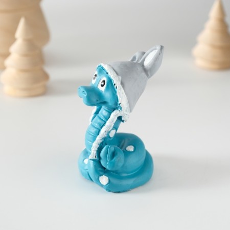 Polystone souvenir "Snake in a hat with hare ears" 3.5x6 cm-2