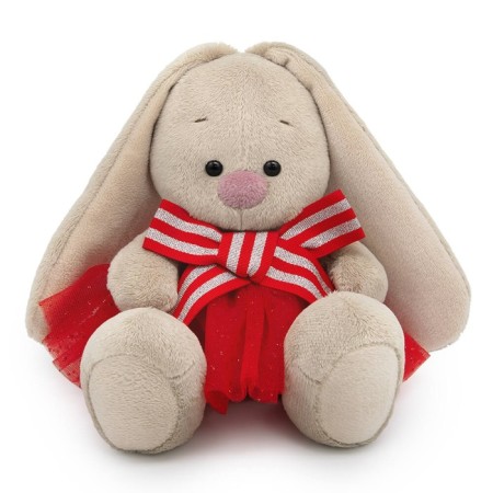 Soft toy "Bunny Mi", in a skirt with sparkles and a bow, 15 cm