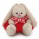 Soft toy "Bunny Mi", in a skirt with sparkles and a bow, 15 cm