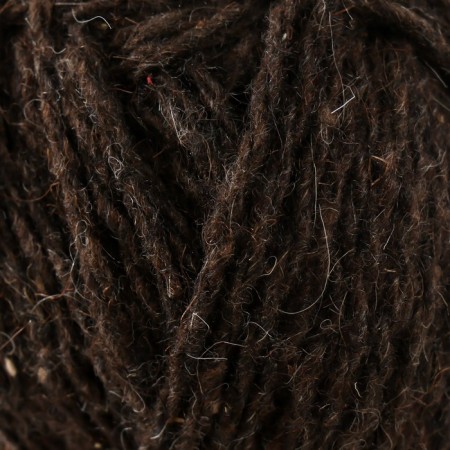Woolen yarn "needlewoman" 70% wool, 30% acrylic, 100g (dark brown)-2